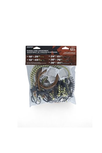 Keeper 12-Piece Long Lasting Assorted Bungee Cord Set 06313