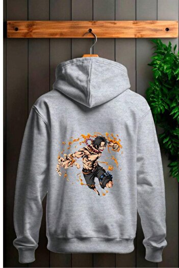 Massgai Оверсайз-худі з капюшоном One Piece Unisex Anime - з принтом на спині