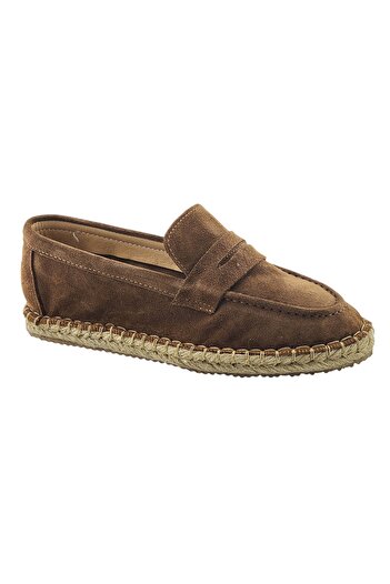 MOLY ESPADRİLLE Süet Taba Günlük  Espadril Ayakkabı