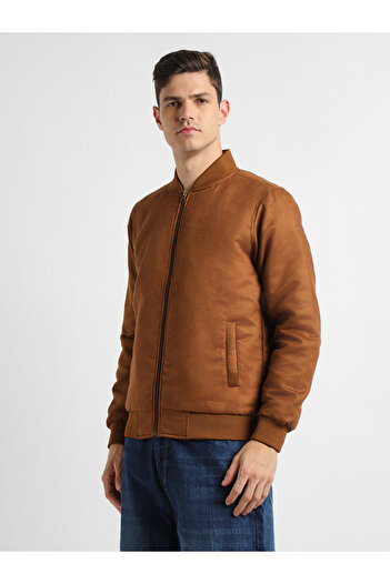 Dennis Lingo By Styli Regular Fit Suede Look Bomber Jacket