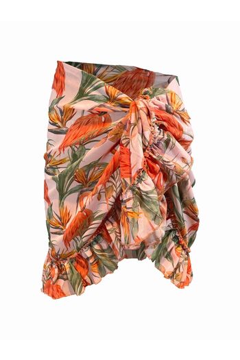 Bolder Frida Flamingo Pattern Short Ruffle Pareo