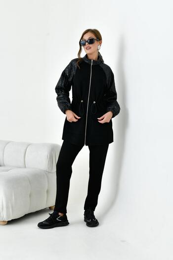 FTZ WOMEN Women's Quilted Suit Black 30946