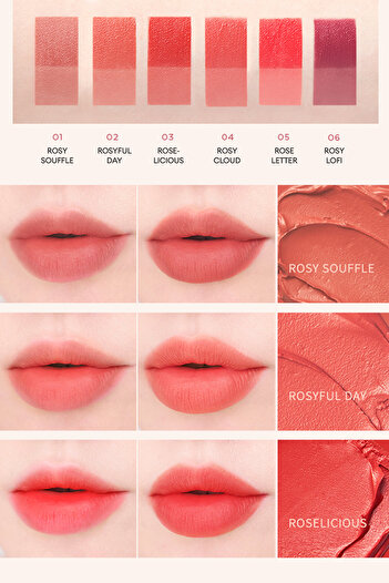 Missha Uzun Süre Kalıcı, Bulaşma Yapmayan, Kadifemsi Bitiş Sunan Tint Dare Tint Melty Velvet (Rose Letter)