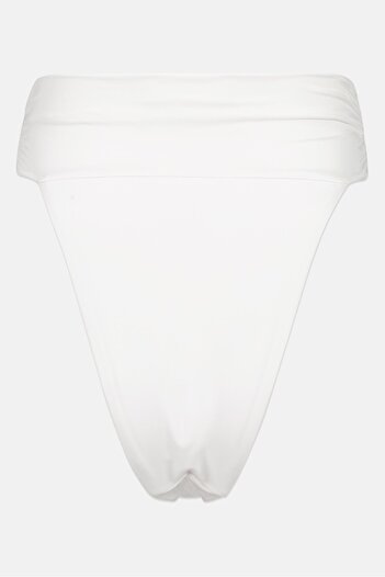 Asos Design Women Plain Twist High Waist Swim Bikini, White