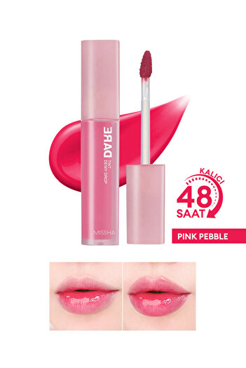 Missha Uzun Süre Kalıcı, Nemli Bitiş Sunan Parlak Tint Dare Tint Dewy Drop (Pink Pebble)