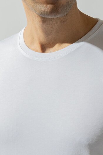 Katia&Bony O Neck Basic Modal Men's Undershirt White