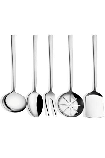 DMR LİFE 5 Piece Plain Diamond Service Set - 18/10