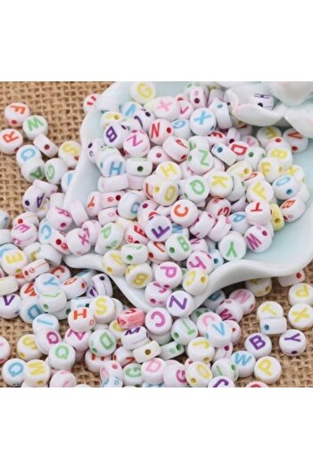 PASAMİA Colorful Letter Beads 25 Gr 180 Pieces