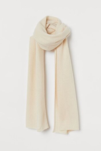 arslan deco Cream Fleece Scarf, Soft Scarf