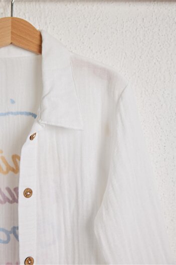 Katia&Bony Smile Kids Linen Shirt White