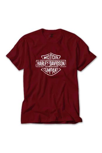 CrowsGate Harley Chopper Damaged Logo Red t Shirt