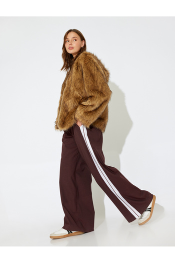 Koton X İnji - Wide Leg Trousers with Tie Waist and Pocket Detail Tracksuit Pants
