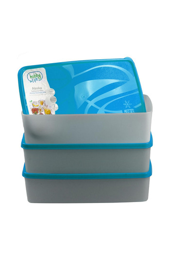Tuppee Alaska Nofrost Storage Container 2 Liters 3 Pieces (-20 Degree Resistant)