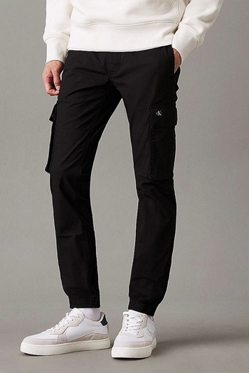 Calvin Klein Skinny Cargo Men's Black Pants J30J326438-Beh