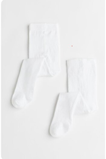 KARAMİLA 2 Pieces Baby Ecru Cotton Soft Pantyhose