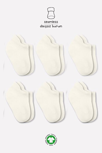 Bistyle Bistil Baby Girl Organic 6-Piece Kids Sneakers Socks