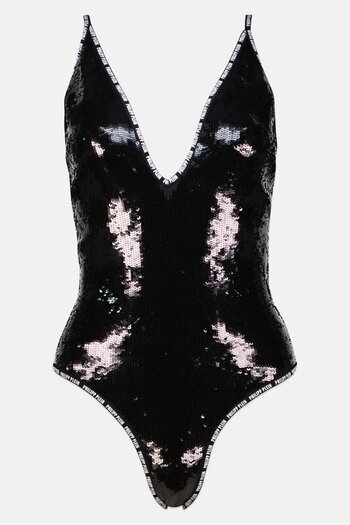 PHILIPP PLEIN Women Embellished Non Padded One Piece Swimwear, Black