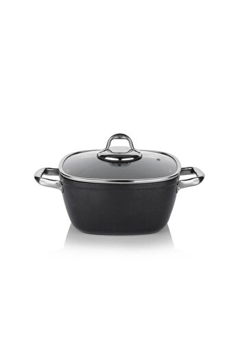 SAFLON 20 cm Deep Square Pot with Titanium Induction Base