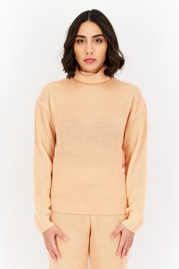 BOOHOO Women Sportswear Fit Knitted Tracksuits, Peach