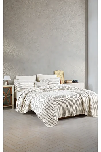 destinyhometex Ultra Soft Striped Muslin Pillow - 6 Layers, No Fringes, 160X240Cm, 1 Piece 50X70Cm