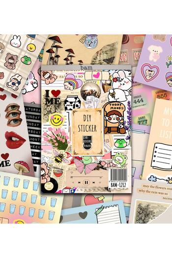 Gift Moda Vintage My DIY Sticker Book 24*17cm 16 pagini Design special Carte cu autocolante colorate