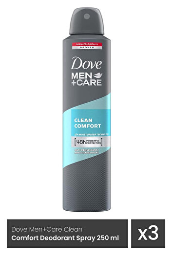 Dove DOVE DEO 250ML MEN CLEAN COMFORT x 3 pieces