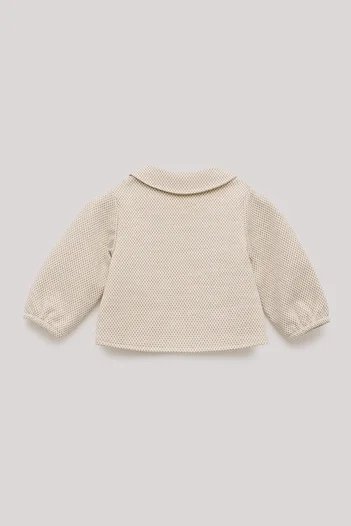 Layette BG Store Baby Girl Ecru Tracksuit Top