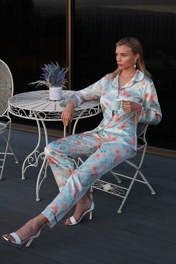 Nurteks 5654 Women's 2-Piece Satin Pajama Set