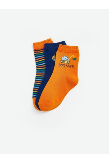 LC Waikiki Lcw Baby Printed Baby Boy Socks 3-Piece