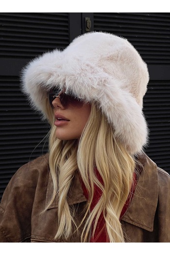 Goldmine Fur Plush Bucket Hat