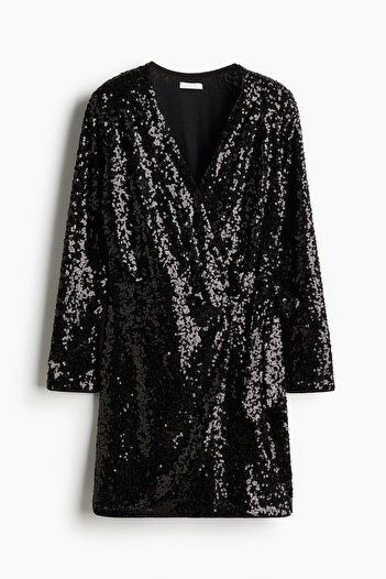 H&M Pullu Anvelop Elbise