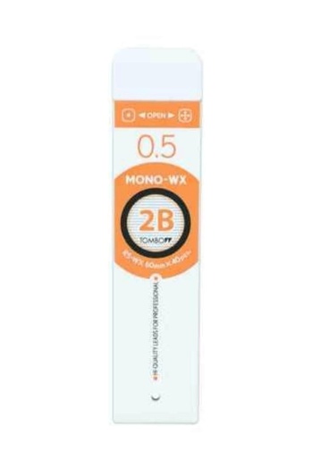 Tombow Tombo W Mono Polymer 0.5 Mm 2b Pen Tip Tube of 40