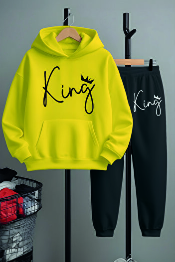 MYADA Crown King King Printed Boys Tracksuit Set 22572