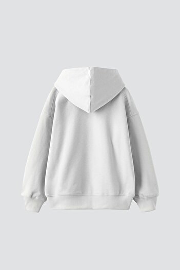 Sekizbiraltı Μπλε γερανός εμπριμέ υπερμεγέθη Unisex Premium λευκό κουκούλα