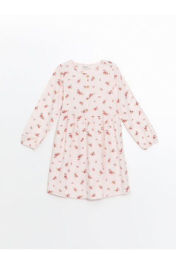 LC Waikiki Crew Neck Floral Girl's Dress