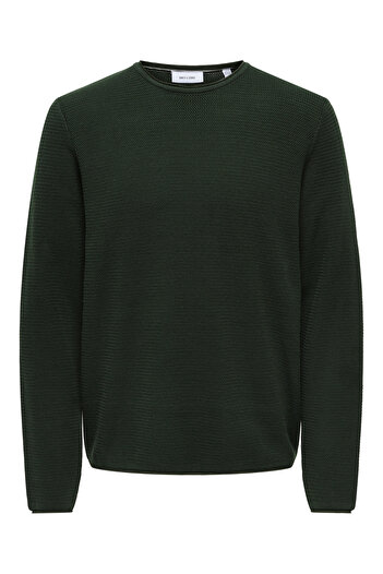 Only & Sons Onseric Reg 12 Struc Crew Knit Noos 22029952 Kolophonium