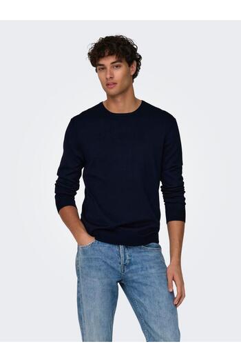 Only & Sons Onswyler Life Reg 14 Ls Crew Knit Noos 22020088 Dark Navy