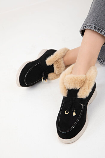SOHO Black Suede Women's Boots - 19966 Model Bootie