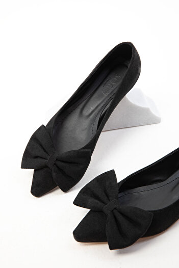 SOHO Black Suede - Classic Women's Heeled Shoes 19970