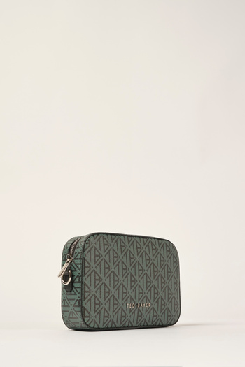 Ted Baker Dark green oblique monogram camera crossbody bag 240407 -2