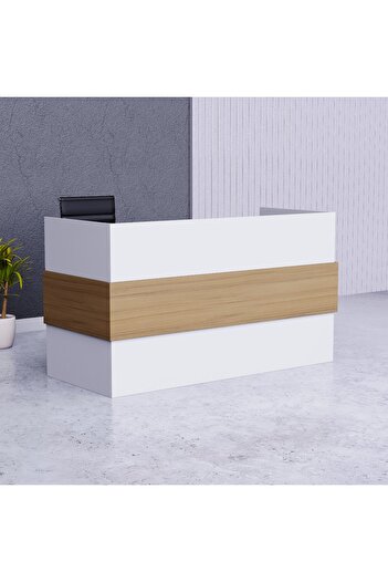 Mahmayi White-Coco Bolo RD-1 Reception Desk 180 cm