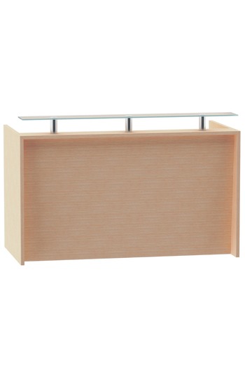Mahmayi R06 Oak Office Reception Desk Without Drawers - 180cm