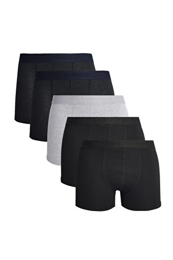 Tudors Men's 5-Piece Cotton Lycra Flexible Fabric Boxers