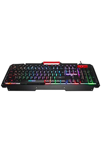 Everest Kb-r800 Metafor Usb Gökkuşağı Aydınlatmalı Q Metal Yüzey Gaming Oyuncu Klavyesi