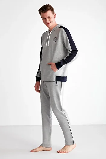 U.S. Polo Assn. Ανδρικό Σετ Φούτερ με μακριά κουκούλα με κουκούλα και τσέπη