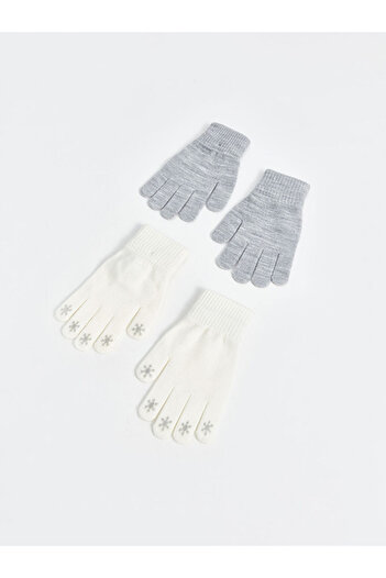 LC Waikiki Lcw Embroidered Girl's Gloves 2 Pcs
