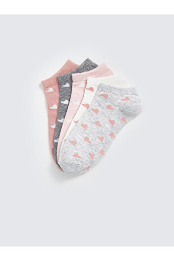 LC Waikiki Lcwk Patterned Women's Booties Socks 5 Pack