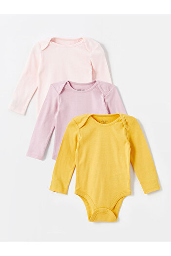 LC Waikiki Long Sleeve Baby Girl Snap Bodysuit