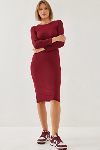 Bianco Lucci Women's Long Sleeve Crew Neck Dress - 2100 60351041