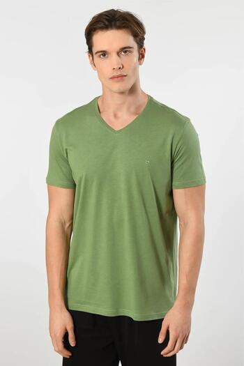 Cacharel V-Neck T-Shirt and Pocket Pajama Set, 50% Cotton, 50% Modal